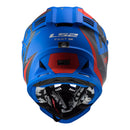 LS2 MX437 Fast Evo Alpha - Matte Blue / Red Off Road Helmet Size 2XL 63cm 64cm