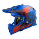 LS2 MX437 Fast Evo Alpha - Matte Blue / Red Off Road Helmet Size 2XL 63cm 64cm