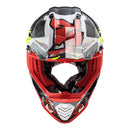 LS2 MX437J Fast Evo Crusher Mini Helmet - Black / Grey / Red Size Youth Small