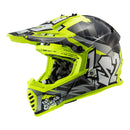 LS2 MX437J Fast Evo Crusher Mini - Black / Grey / Hi-Vis Yellow Off Road Helmet Size Youth Medium