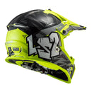 LS2 MX437J FAST MINI EVO HELMET CRUSHER BLACK GREY HI- Youth Small