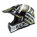 LS2 MX437 Fast Evo Verve Black White Off Road Helmet Size 2XL 63cm 64cm