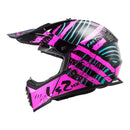 LS2 MX437 Fast Evo Verve Black Fluro Pink Off Road Helmet Size Large 59cm 60cm
