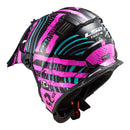 LS2 MX437 Fast Evo Verve Black Fluro Pink Off Road Helmet Size Large 59cm 60cm