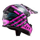 LS2 MX437 Fast Evo Verve Black Fluro Pink Off Road Helmet Size Large 59cm 60cm