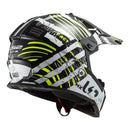LS2 MX437 Fast Evo Verve Black White Off Road Helmet Size XL 61cm 62cm