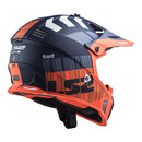 LS2 MX437 Fast Evo Xcode Matte Blue / Orange Off Road Helmet Size 2XL 63cm 64cm