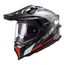 LS2 MX701 Explorer Carbon Frontier - Titanium / Red Adventure Helmet Size Medium