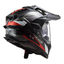 LS2 MX701 Explorer Carbon Frontier - Titanium / Red Adventure Helmet Size Small 56cm