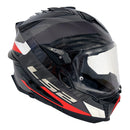 LS2 MX701 Explorer Carbon Frontier - Titanium / Red Adventure Helmet Size Small 56cm