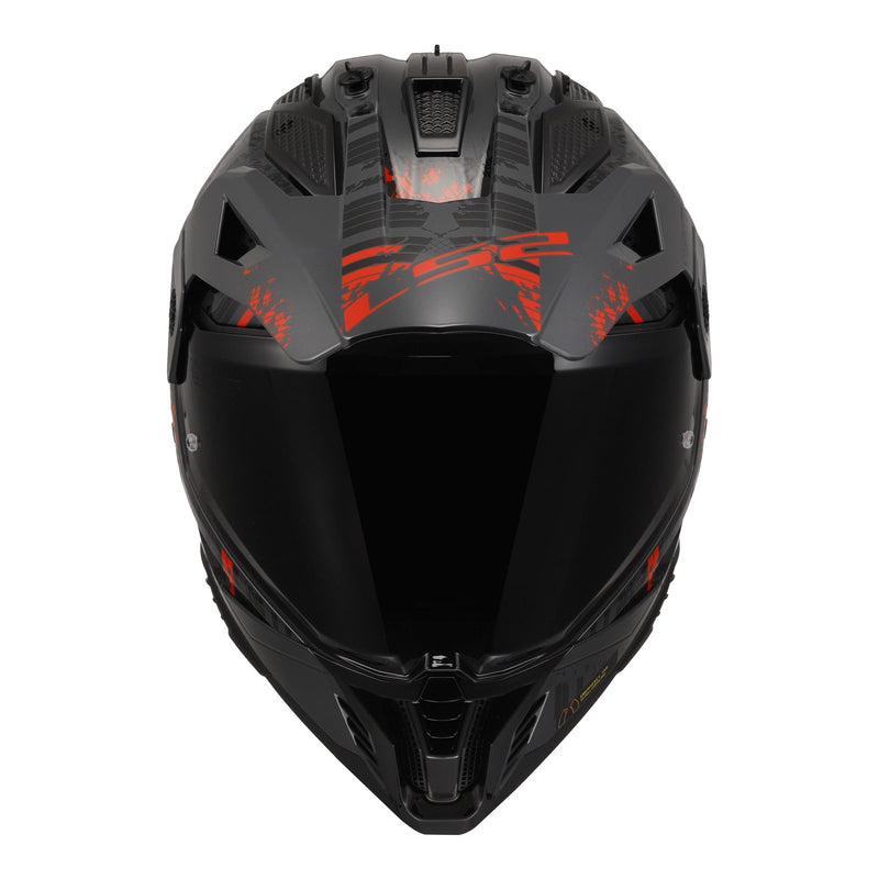 LS2 MX702 Pioneer II Crazy - Black / Grey / Red 06 Size Medium 58cm