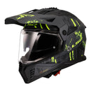 LS2 MX702 Pioneer II Crazy - Matte Black / Grey / Hi-Vis Yellow Size Medium 58cm