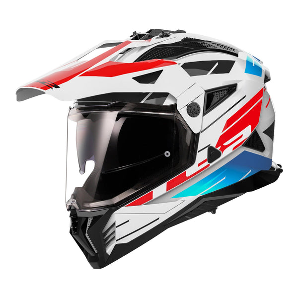 LS2 MX702 Pioneer II Namib - White / Red / Blue 06 Size Medium 58cm