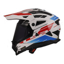 LS2 MX702 Pioneer II Namib - White / Red / Blue 06 Size Medium 58cm