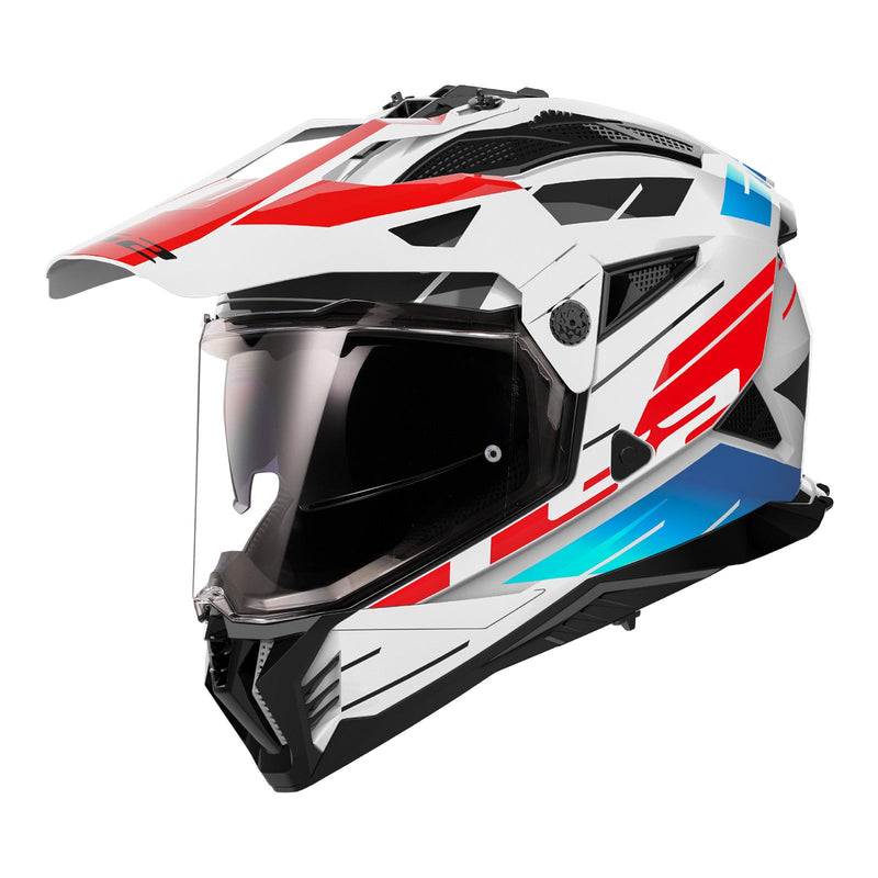 LS2 MX702 Pioneer II Namib - White / Red / Blue 06 Size Medium 58cm