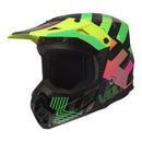 LS2 Helmets MX706J Coz Youth Helmet - Chromatic Black / Hi-Vis Pink (L)