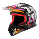 LS2 Helmets MX708 Fast II Wash - White / Black Red Size Small