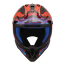 LS2 Helmets MX708 Fast II Wash - Red / Black Blue Size Medium