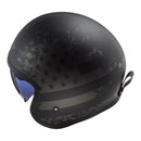 LS2 OF599 Spitfire Black Flag - Matte Black / Titanium Open Face Helmet Size XS 53cm 54cm
