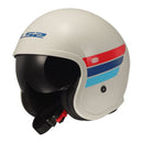 LS2 Helmets OF599 Spitfire II Helmet - Retro White / Blue Red Size 2XL