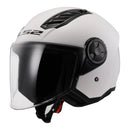 LS2 OF616 Airflow II White Open Face Helmet Size 3XL 65cm 66cm