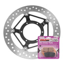 Whites Brake Rotor & Pad Front Kit - Honda CBR250R 11-15