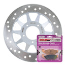 Whites Brake Rotor & Pad Front Kit - Honda XR150L 14-20