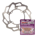 BRAKE ROTOR & PAD FRONT KIT - KAW KX250F 15 - WAVE