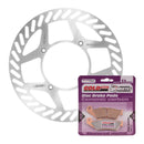 Whites Brake Rotor & Pad Front Kit - Kawasaki KLX300R 97-08