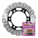 Whites Brake Rotor & Pad Rear Kit - Kawasaki EX300 Ninja 13-17 - Wave