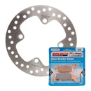 BRAKE ROTOR & PAD REAR KIT - YAM YFM700FA 07-13