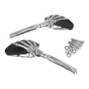 Whites Mirror Uni Skeleton Hand Chrome Black Hd Pair