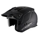 MT District SV Matt Black Open Face Helmet Size Small 56cm