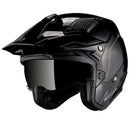 MT District SV Gloss Black Open Face Helmet Size Small 56cm