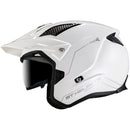 MT District SV Gloss White Open Face Helmet Size Small 56cm