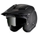MT District SV Matt Black Open Face Helmet Size Small 56cm