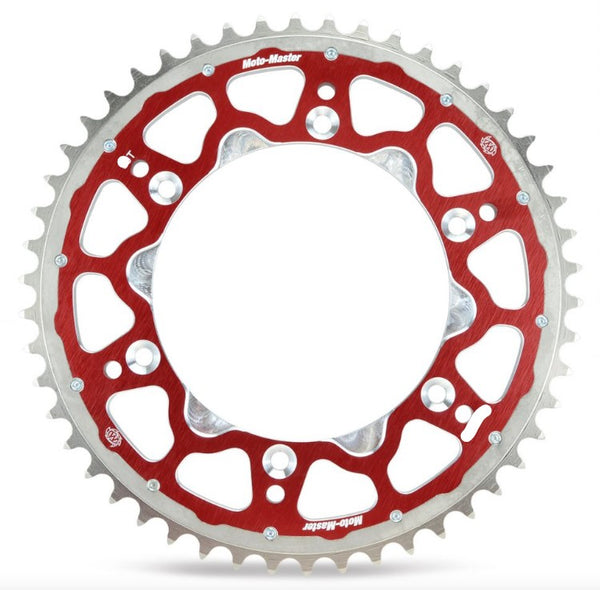 Moto Master Sprocket Rear Fusion Dual Ring Red 51T