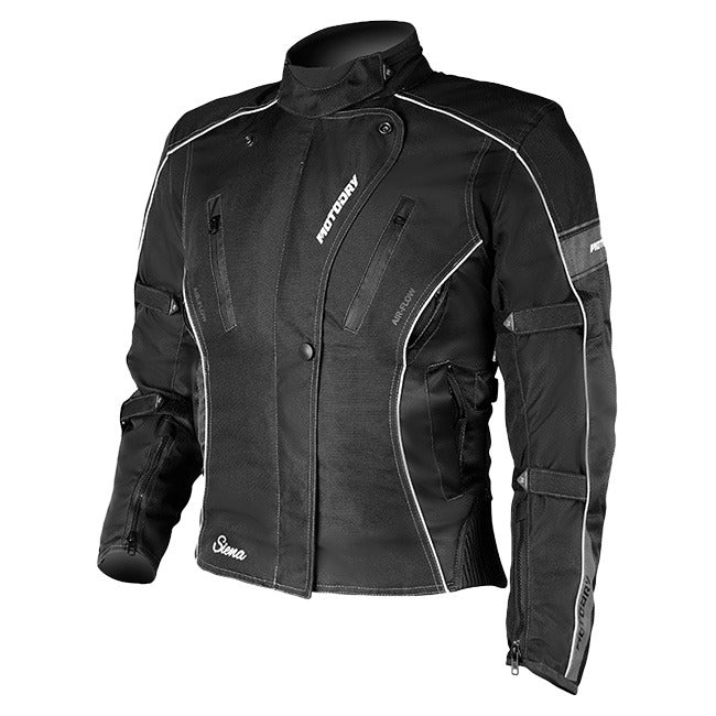 MotoDry Jacket Sienna Black White Womens 2XL EU 18