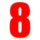 Whites Race Number - Red