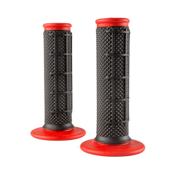 Oneal Dual Comp Half Waffle Grips Black Red