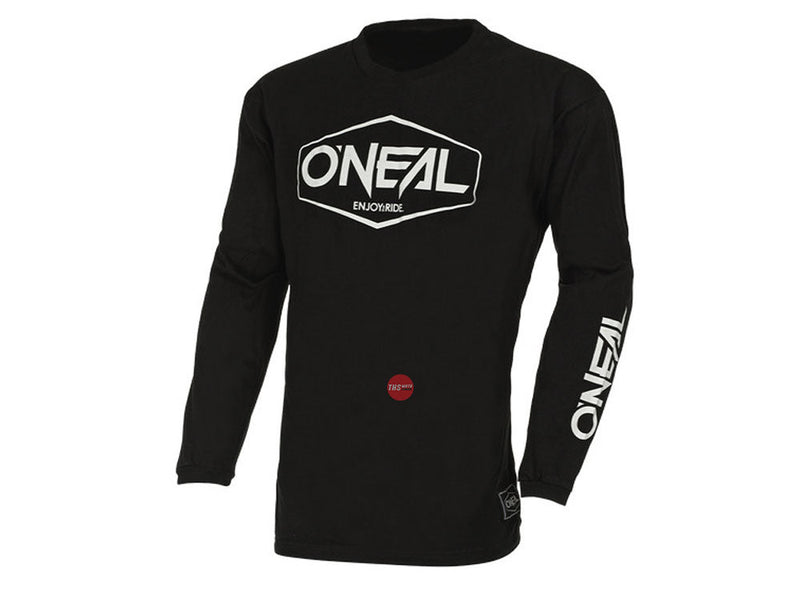 Oneal 25 Element Cotton Jersey Hexx V.22 - Black White Off Road Jerseys Size Large