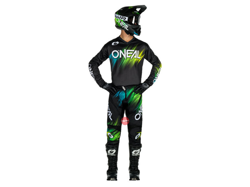 Oneal 24 Element Voltage V.24 Black Green Off Road Pants Size 32"