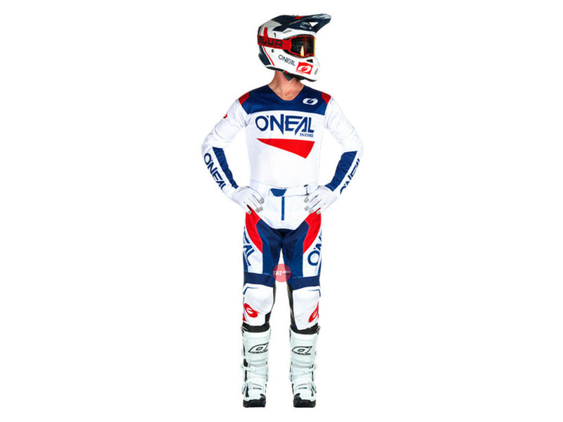 Oneal 25 Hardwear Air Slam V.24 White Blue Red Off Road Jersey Size Small