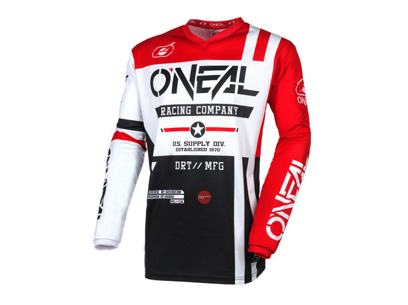 Oneal 25 Element Warhawk V.24 Black White Red Off Road Jersey Size 2XL