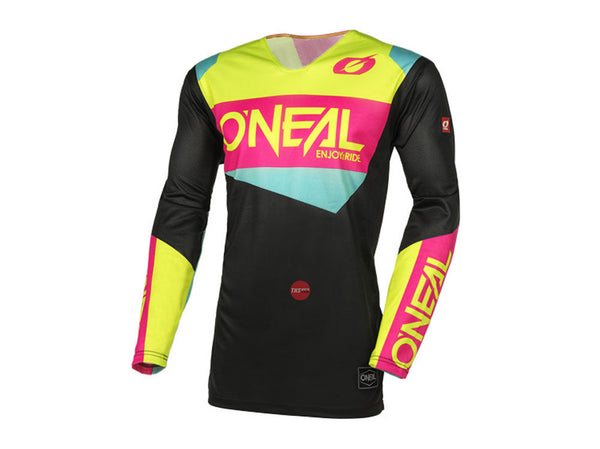 Oneal 25 Hardwear Air Slam V.24 Black n-Yellow Pink Off Road Jersey Size XL