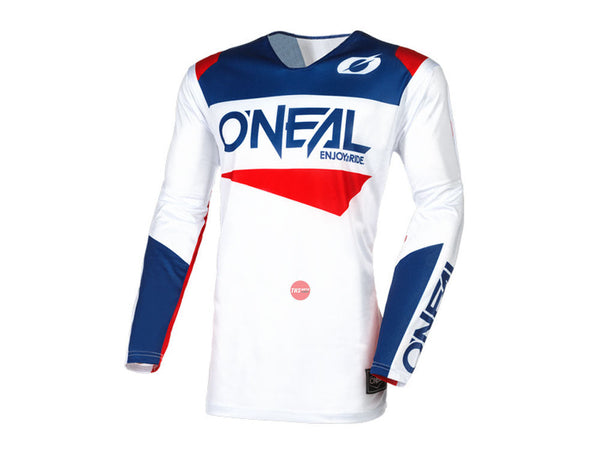 Oneal 25 Hardwear Air Slam V.24 White Blue Red Off Road Jersey Size Medium