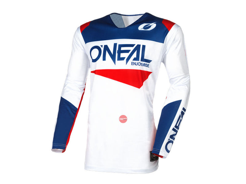 Oneal 25 Hardwear Air Slam V.24 White Blue Red Off Road Jersey Size Medium