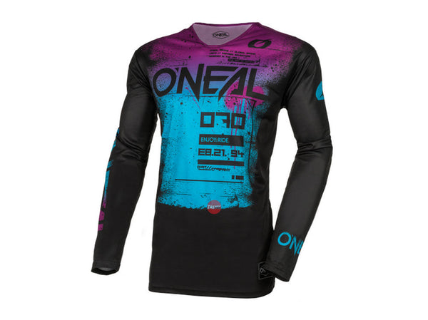 Oneal 25 Mayhem Scarz V.24 Black Blue Off Road Jersey Size Large