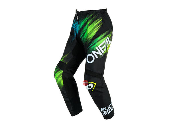 Oneal 24 Element Voltage V.24 Black Green Off Road Pants Size 28"