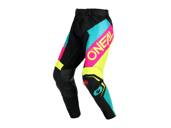 Oneal 25 Hardwear Air Slam V.24 Black n-Yellow Pink Off Road Pants Size 34"